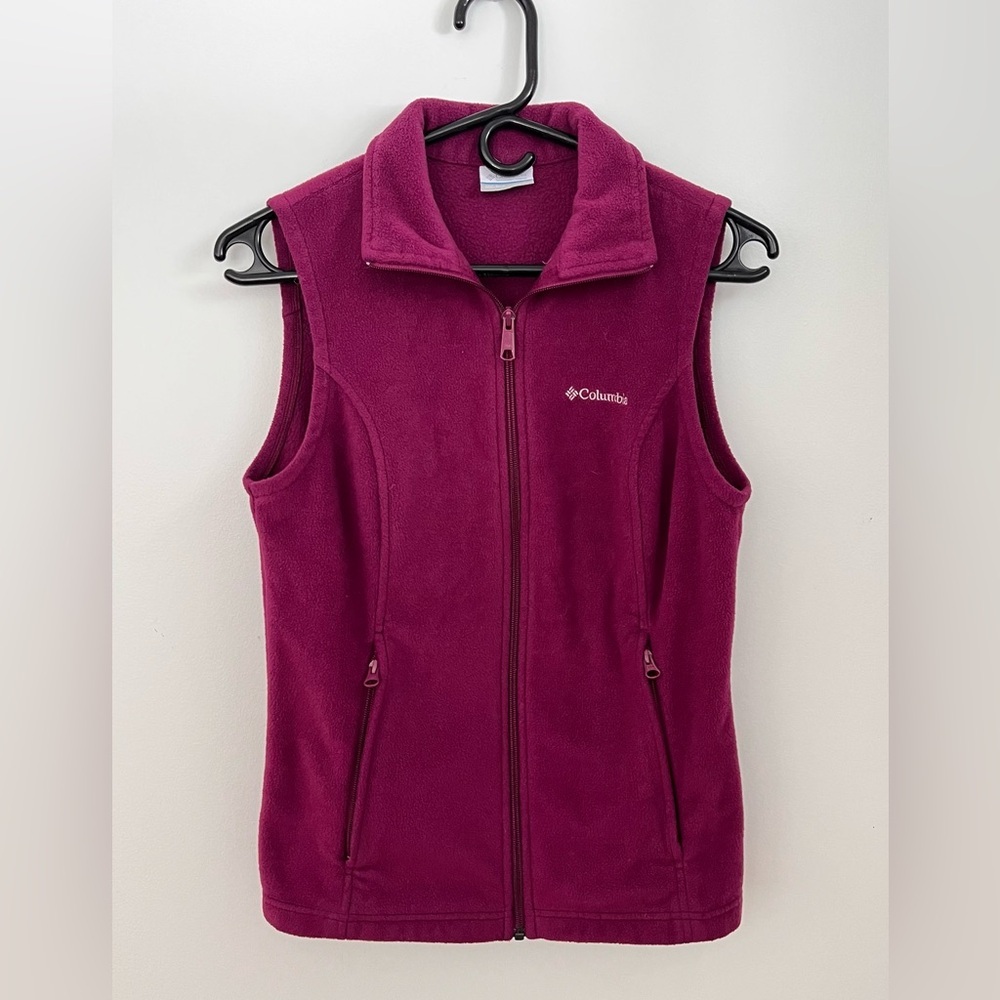 Columbia Fleece Zip Vest size SMALL purple/pink​